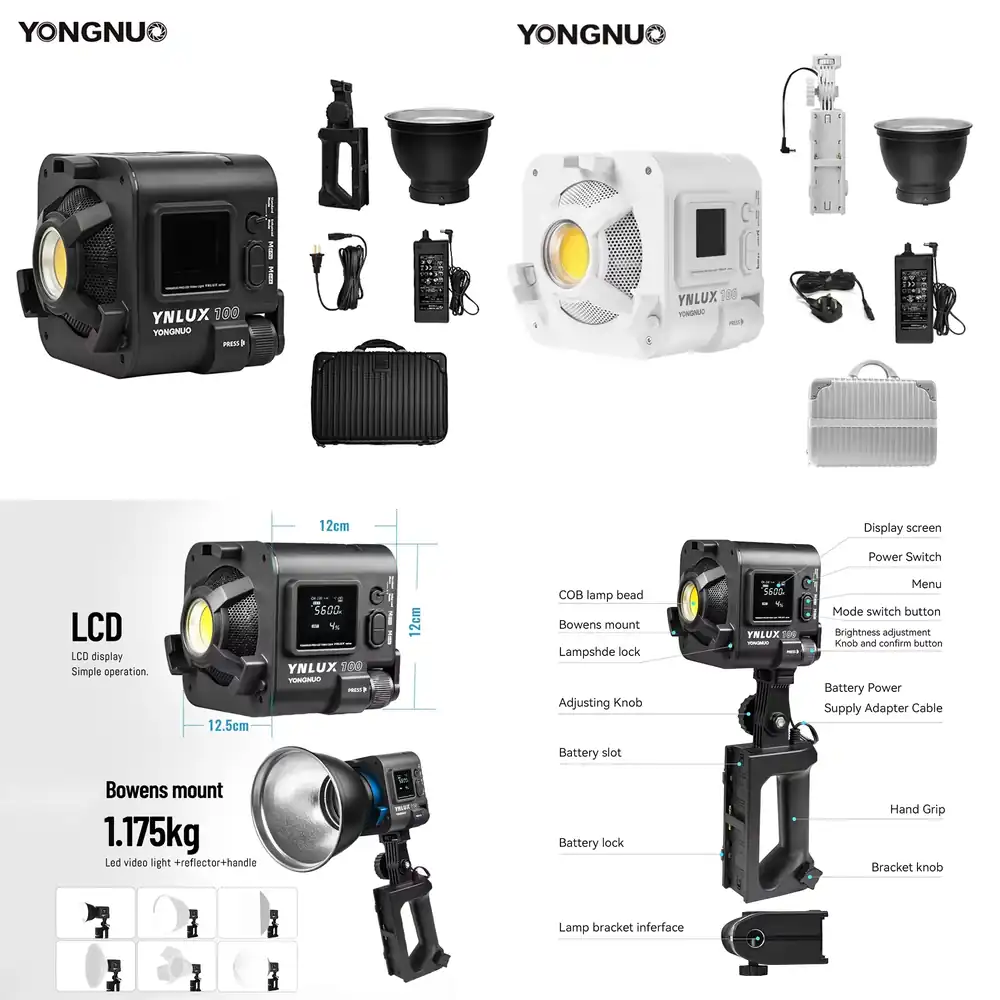 Photography And Lighting - YONGNUO YNLUX100 100W 3200K-5600K Компактный ручной